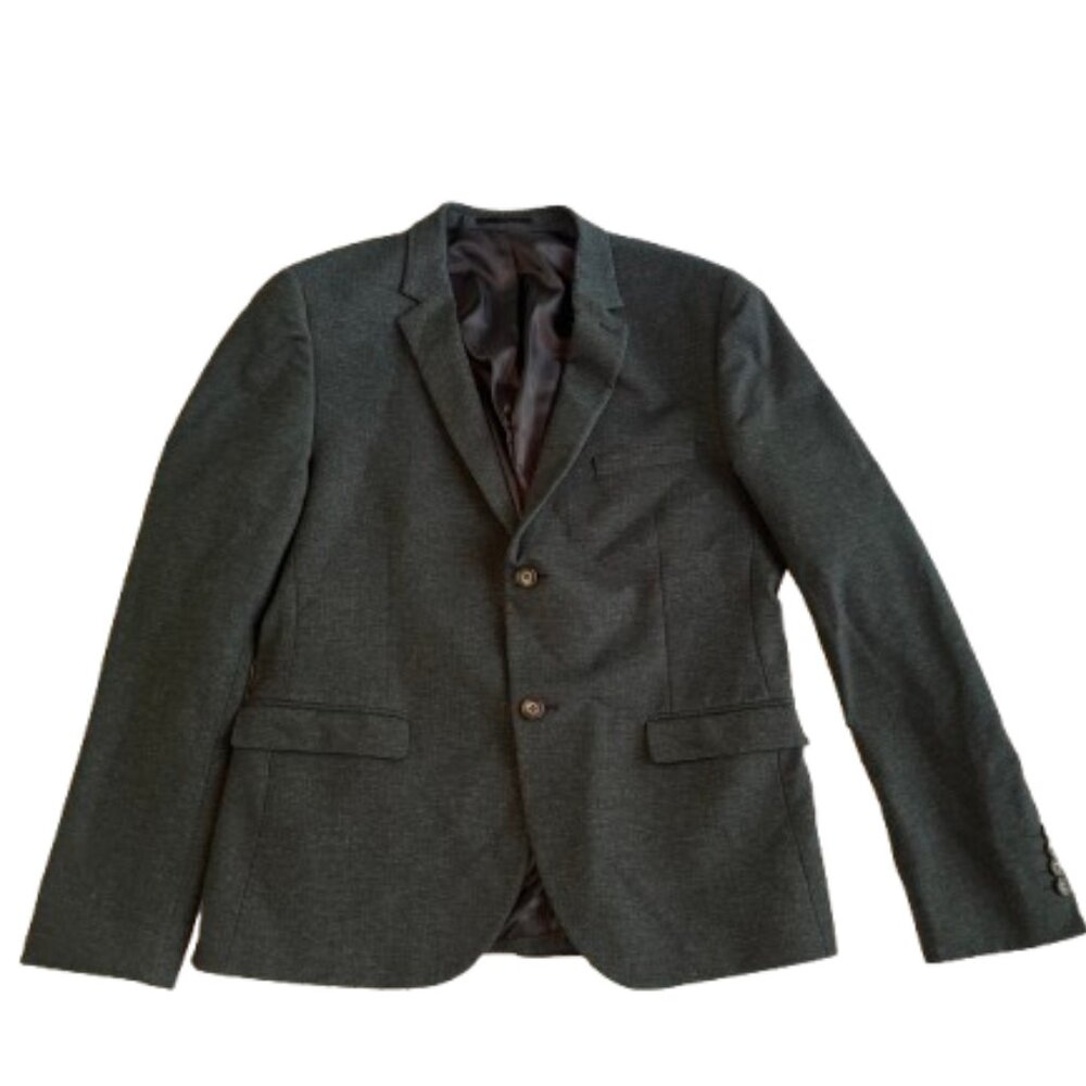 Topman Men's Blazer – Size 44R (Dark Charcoal Gray)